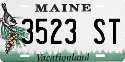 ME license plate 3523ST