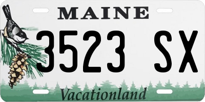 ME license plate 3523SX