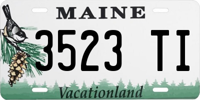 ME license plate 3523TI