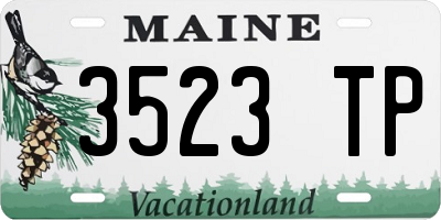 ME license plate 3523TP