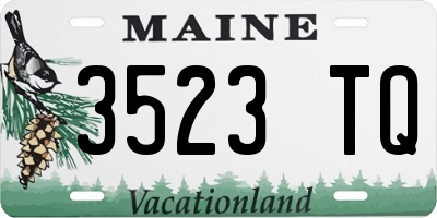 ME license plate 3523TQ
