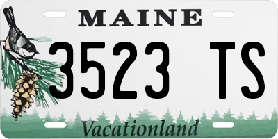 ME license plate 3523TS