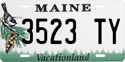 ME license plate 3523TY