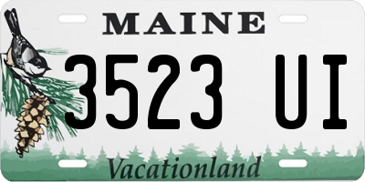 ME license plate 3523UI