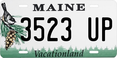 ME license plate 3523UP
