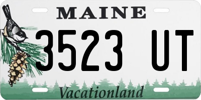 ME license plate 3523UT