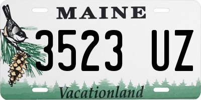 ME license plate 3523UZ