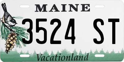 ME license plate 3524ST