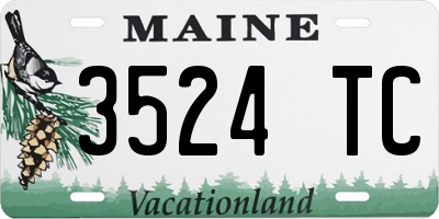 ME license plate 3524TC