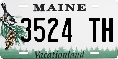 ME license plate 3524TH
