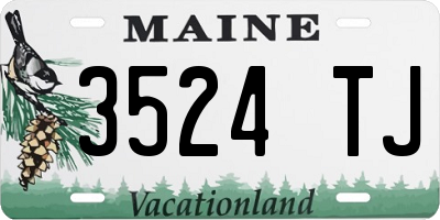 ME license plate 3524TJ