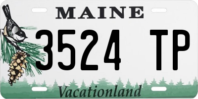 ME license plate 3524TP