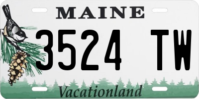 ME license plate 3524TW