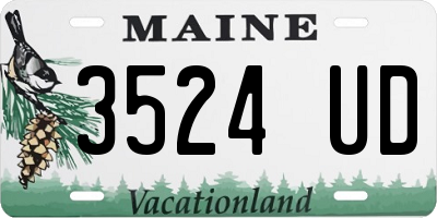 ME license plate 3524UD