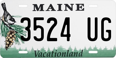 ME license plate 3524UG
