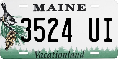 ME license plate 3524UI