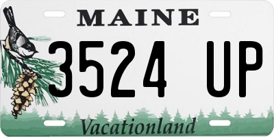 ME license plate 3524UP