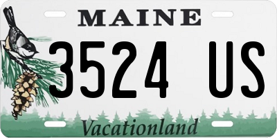 ME license plate 3524US