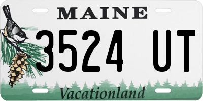 ME license plate 3524UT