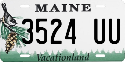 ME license plate 3524UU