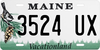 ME license plate 3524UX