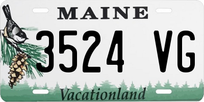 ME license plate 3524VG