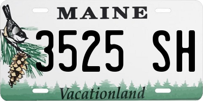 ME license plate 3525SH