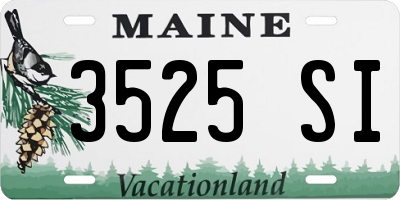 ME license plate 3525SI