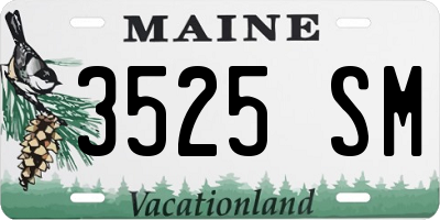 ME license plate 3525SM