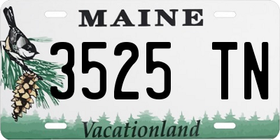 ME license plate 3525TN