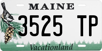 ME license plate 3525TP