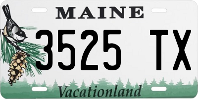 ME license plate 3525TX