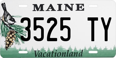 ME license plate 3525TY