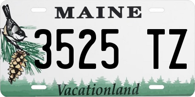 ME license plate 3525TZ