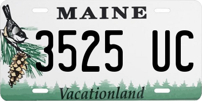 ME license plate 3525UC