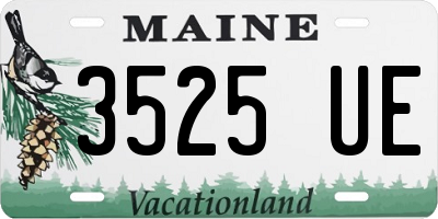 ME license plate 3525UE