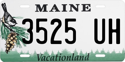 ME license plate 3525UH