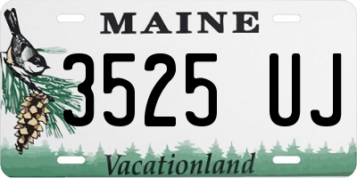 ME license plate 3525UJ