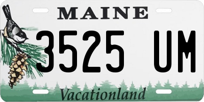 ME license plate 3525UM