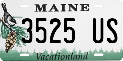 ME license plate 3525US