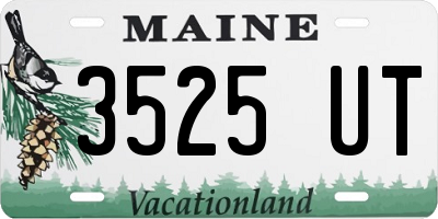 ME license plate 3525UT
