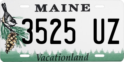 ME license plate 3525UZ