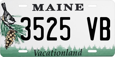 ME license plate 3525VB