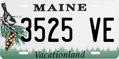 ME license plate 3525VE