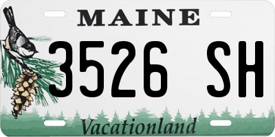 ME license plate 3526SH