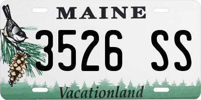 ME license plate 3526SS