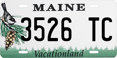 ME license plate 3526TC