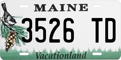 ME license plate 3526TD