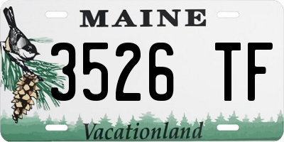 ME license plate 3526TF