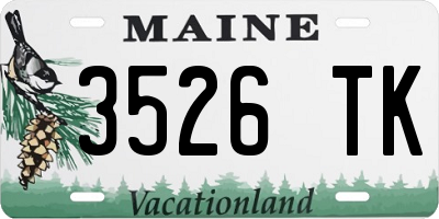 ME license plate 3526TK